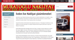 Desktop Screenshot of muratoglunakliye.com